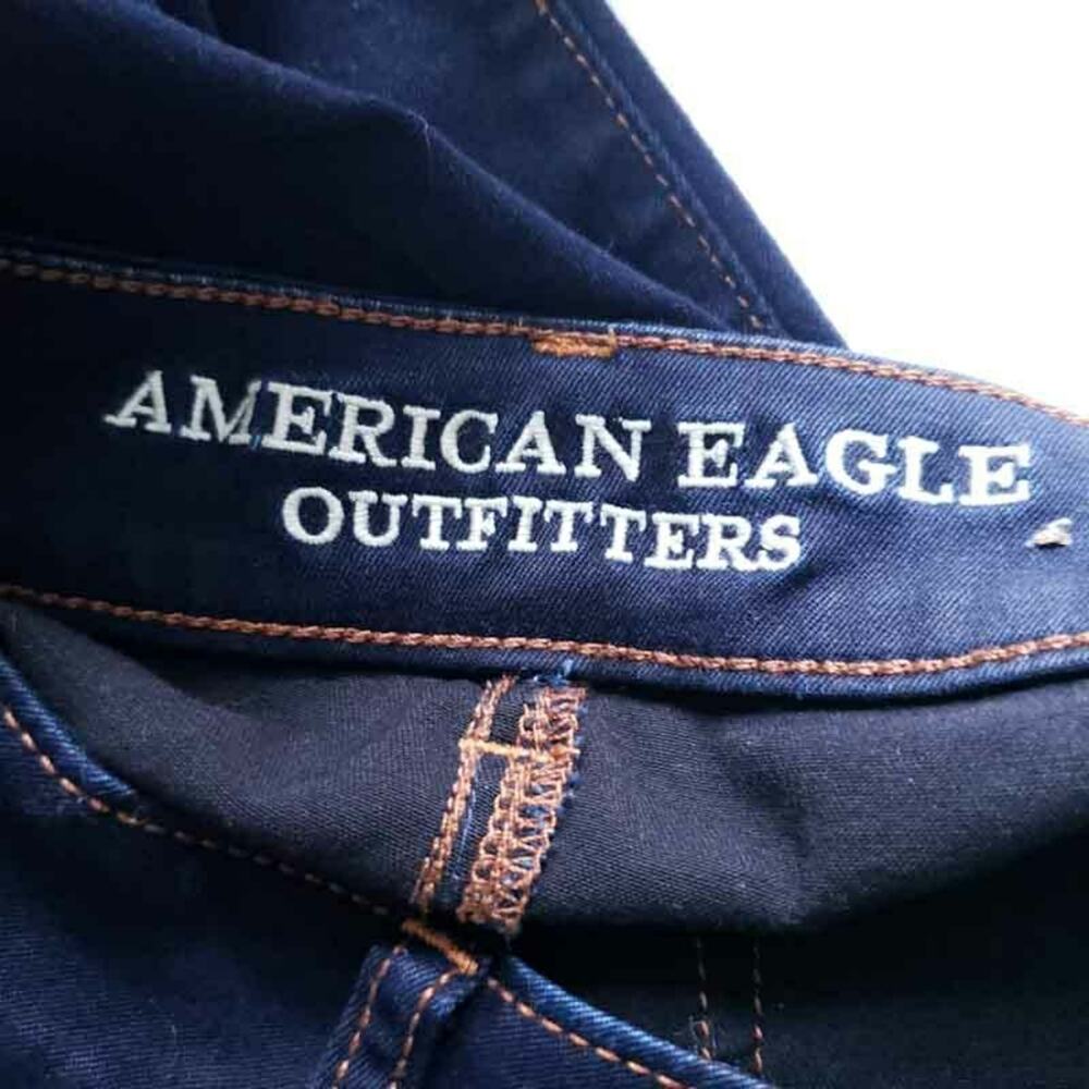 American Eagle Hi-Rise Jegging Super Super Stretch Jeans Size 0 Dark Wash - Picture 6 of 8